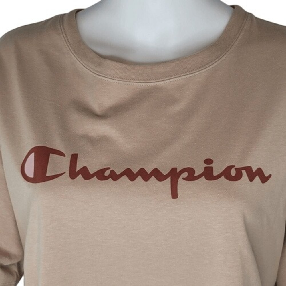 Champion Tan Short Sleeve Cropped T-Shirt
